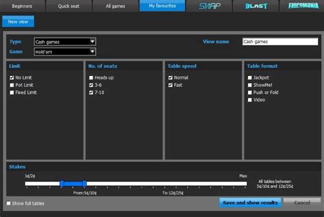 888 poker bet slider options